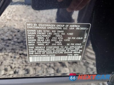 Zdjęcie 13 z 13 samochodu: 2024 VOLKSWAGEN ATLAS SE VIN:1V2WR2CA6RC513229 - miniatura