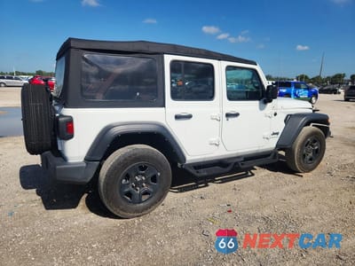 Trzecie zdjęcie samochodu z tyłu: 2023 JEEP WRANGLER SPORT VIN:1C4HJXDG0PW539502 - miniatura
