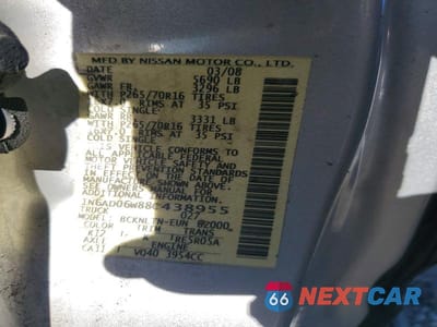 Zdjęcie 12 z 12 samochodu: 2008 NISSAN FRONTIER VIN:1N6AD06W88C438955 - miniatura
