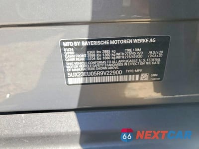 Zdjęcie 13 z 13 samochodu: 2024 BMW X5 XDRIVE40I VIN:5UX23EU05R9V22900 - miniatura