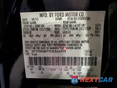 Zdjęcie 13 z 13 samochodu: 2012 FORD F250 SUPER DUTY VIN:1FT7W2BT7CEA32175 - miniatura