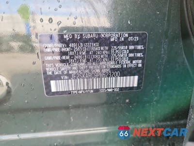 Zdjęcie 14 z 14 samochodu: 2023 SUBARU FORESTER TOURING VIN:JF2SKARC9PH523200 - miniatura