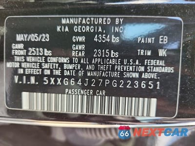 Zdjęcie 12 z 12 samochodu: 2023 KIA K5 GT LINE VIN:5XXG64J27PG223651 - miniatura