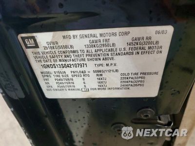 Zdjęcie 13 z 13 samochodu: 2004 CHEVROLET TRAILBLAZER LS VIN:1GNDS13S042107971 - miniatura