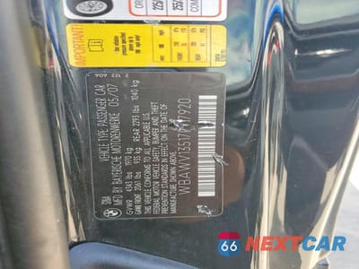 Zdjęcie 12 z 12 samochodu: 2007 BMW 328 I SULEV VIN:WBAWV13517P117920 - miniatura