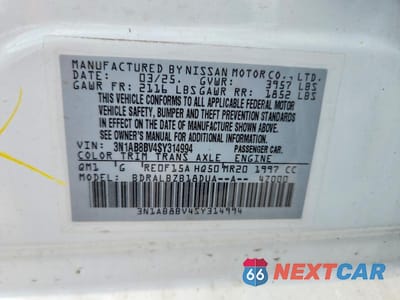 Zdjęcie 12 z 12 samochodu: 2025 NISSAN SENTRA S VIN:3N1AB8BV4SY314994 - miniatura