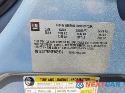 Zdjęcie 12 z 12 samochodu: 2009 CHEVROLET MALIBU LS VIN:1G1ZG57B69F163939 - miniatura
