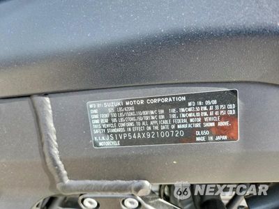 Zdjęcie 9 z 9 samochodu: 2009 SUZUKI DL650K9 V-STROM 650 VIN:JS1VP54AX92100720 - miniatura