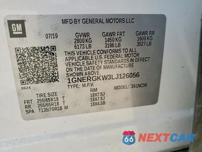 Zdjęcie 13 z 13 samochodu: 2020 CHEVROLET TRAVERSE LT VIN:1GNERGKW3LJ126056 - miniatura