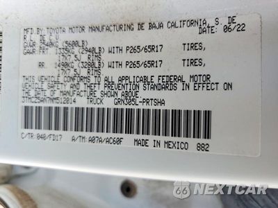 Zdjęcie 13 z 13 samochodu: 2022 TOYOTA TACOMA TRD SPORT VIN:3TMCZ5AN7NM512014 - miniatura