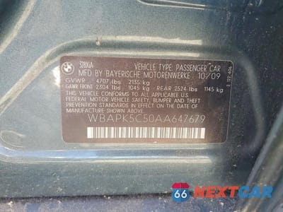 Zdjęcie 12 z 12 samochodu: 2010 BMW 328 XI SULEV VIN:WBAPK5C50AA647679 - miniatura