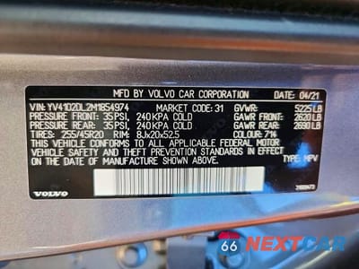 Zdjęcie 13 z 13 samochodu: 2021 VOLVO XC60 T5 INSCRIPTION VIN:YV4102DL2M1854974 - miniatura