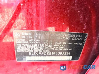 Zdjęcie 12 z 12 samochodu: 2009 BMW X5 XDRIVE35D VIN:5UXFF03519LJ97514 - miniatura