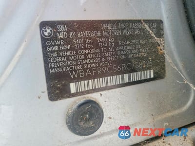 Zdjęcie 12 z 12 samochodu: 2011 BMW 5 SERIES 550 I VIN:WBAFR9C56BC758225 - miniatura