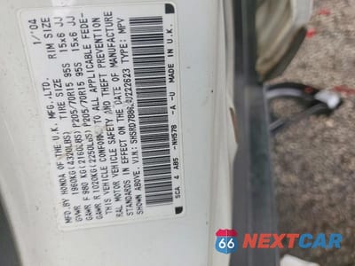 Zdjęcie 13 z 13 samochodu: 2004 HONDA CR-V EX VIN:SHSRD78864U222623 - miniatura