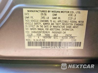 Zdjęcie 13 z 13 samochodu: 2007 NISSAN MAXIMA 3.5 SE VIN:1N4BA41E67C824624 - miniatura