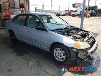 Czwarte zdjęcie samochodu z boku: 2002 HONDA CIVIC LX VIN:2HGES16502H527450 - miniatura