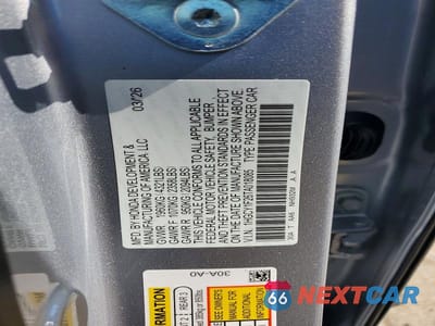 Zdjęcie 12 z 12 samochodu: 2026 HONDA ACCORD LX VIN:1HGCY1F26TA018085 - miniatura