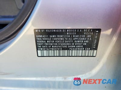 Zdjęcie 13 z 13 samochodu: 2015 VOLKSWAGEN JETTA BASE VIN:3VW2K7AJ7FM297418 - miniatura