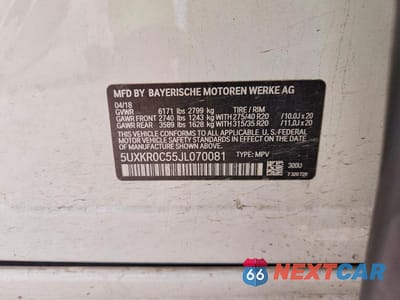Zdjęcie 13 z 13 samochodu: 2018 BMW X5 XDRIVE35I VIN:5UXKR0C55JL070081 - miniatura