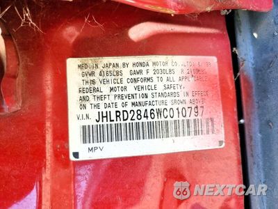 Zdjęcie 12 z 12 samochodu: 1998 HONDA CR-V LX VIN:JHLRD2846WC010797 - miniatura