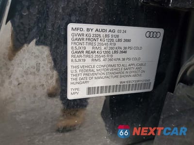 Zdjęcie 12 z 12 samochodu: 2024 AUDI Q3 PREMIUM PLUS S LINE 45 VIN:WA1EECF33R1121049 - miniatura