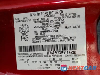 Zdjęcie 12 z 12 samochodu: 2021 FORD MUSTANG GT VIN:1FA6P8CF3M5117638 - miniatura