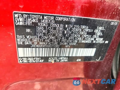 Zdjęcie 12 z 12 samochodu: 2005 TOYOTA RAV4 BASE VIN:JTEHD20V550071082 - miniatura
