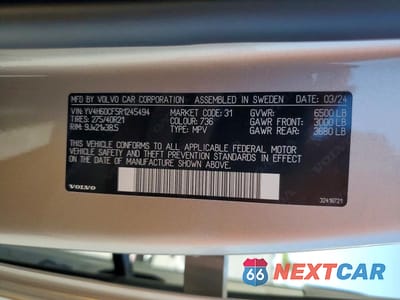 Zdjęcie 14 z 14 samochodu: 2024 VOLVO XC90 ULTIMATE VIN:YV4H60CF5R1245494 - miniatura