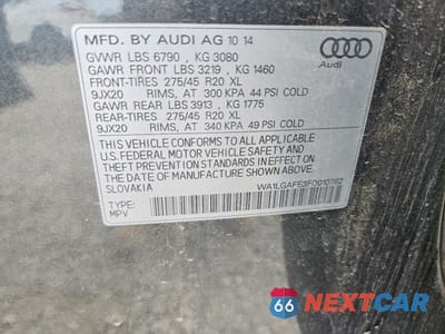 Zdjęcie 12 z 12 samochodu: 2015 AUDI Q7 PREMIUM PLUS VIN:WA1LGAFE3FD010762 - miniatura