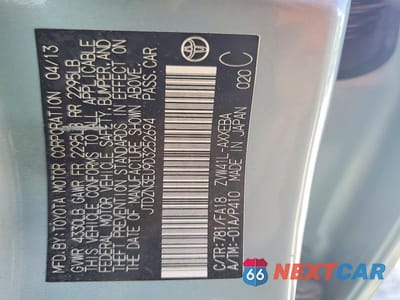 Zdjęcie 12 z 12 samochodu: 2013 TOYOTA PRIUS V TWO VIN:JTDZN3EU9D3252694 - miniatura