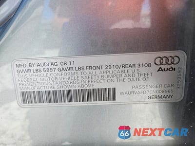 Zdjęcie 13 z 13 samochodu: 2012 AUDI A8 L QUATTRO VIN:WAURVAFD7CN008965 - miniatura