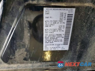 Zdjęcie 13 z 13 samochodu: 2022 NISSAN MURANO SV VIN:5N1AZ2BS6NC110850 - miniatura