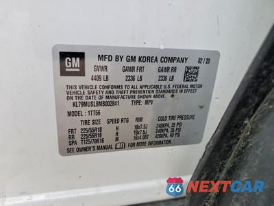 Zdjęcie 14 z 14 samochodu: 2021 CHEVROLET TRAILBLAZER RS VIN:KL79MUSL8MB002841 - miniatura