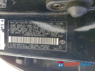 Zdjęcie 12 z 12 samochodu: 2006 TOYOTA COROLLA CE VIN:JTDBR32E860065597 - miniatura