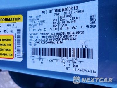 Zdjęcie 13 z 13 samochodu: 2021 FORD BRONCO SPORT FIRST EDITION VIN:3FMCR9F90MRA13376 - miniatura