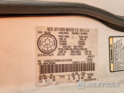 Zdjęcie 13 z 13 samochodu: 2002 FORD EXPLORER XLT VIN:1FMZU73E82UA74320 - miniatura