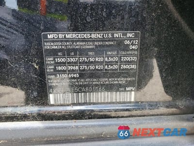 Zdjęcie 13 z 13 samochodu: 2012 MERCEDES-BENZ GL 350 BLUETEC VIN:4JGBF2FE5CA801166 - miniatura