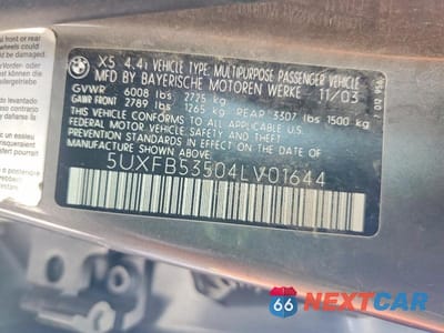 Zdjęcie 13 z 13 samochodu: 2004 BMW X5 4.4I VIN:5UXFB53504LV01644 - miniatura