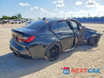 Trzecie zdjęcie samochodu z tyłu: 2021 BMW M3 COMPETITION VIN:WBS33AY02MFL19023 - miniatura