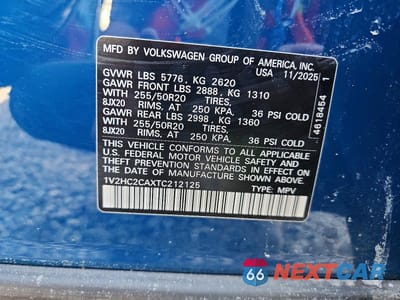Zdjęcie 14 z 14 samochodu: 2026 VOLKSWAGEN ATLAS CROSS SPORT SE VIN:1V2HC2CAXTC212125 - miniatura