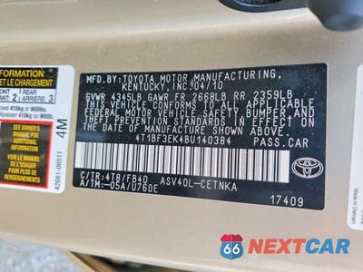 Zdjęcie 12 z 12 samochodu: 2011 TOYOTA CAMRY VIN:4T1BF3EK4BU140384 - miniatura