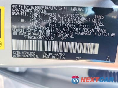 Zdjęcie 13 z 13 samochodu: 2011 TOYOTA HIGHLANDER SE VIN:5TDZK3EHXBS040815 - miniatura