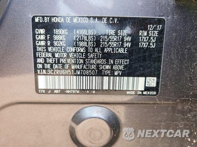 Zdjęcie 13 z 13 samochodu: 2018 HONDA HR-V EX VIN:3CZRU6H51JM708507 - miniatura