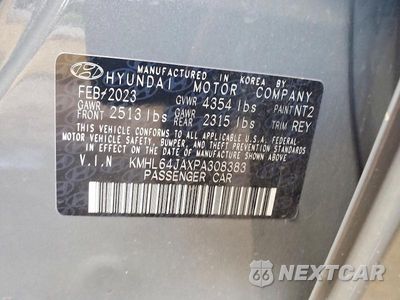 Zdjęcie 12 z 12 samochodu: 2023 HYUNDAI SONATA SEL VIN:KMHL64JAXPA308383 - miniatura