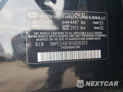 Zdjęcie 13 z 13 samochodu: 2015 HYUNDAI SONATA SE VIN:5NPE24AF9FH026313 - miniatura