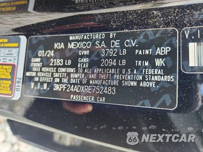 Zdjęcie 13 z 13 samochodu: 2024 KIA FORTE LXS VIN:3KPF24ADXRE752483 - miniatura