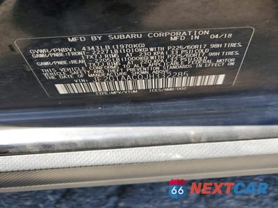 Zdjęcie 13 z 13 samochodu: 2018 SUBARU CROSSTREK VIN:JF2GTAAC0JH332285 - miniatura