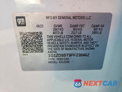 Zdjęcie 14 z 14 samochodu: 2023 CHEVROLET MALIBU LT VIN:1G1ZD5ST9PF238462 - miniatura