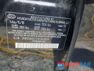 Zdjęcie 12 z 12 samochodu: 2018 HYUNDAI ELANTRA VALUE EDITION VIN:5NPD84LF3JH363804 - miniatura